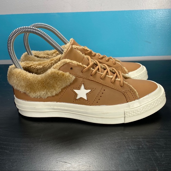converse fur sneakers